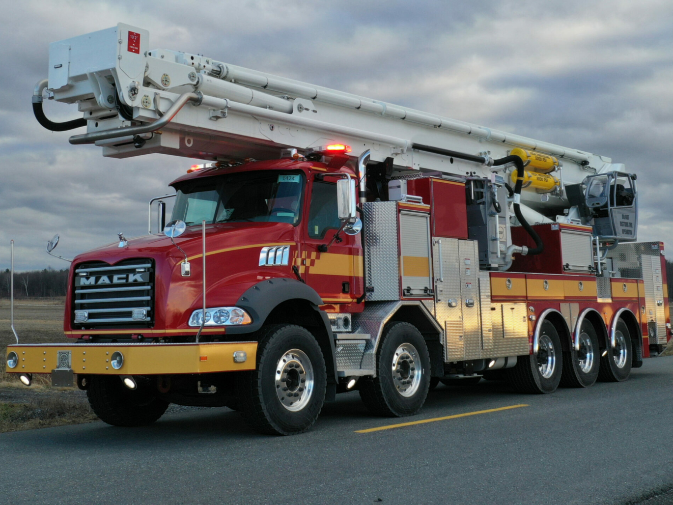 Bronto skylift fire fighting aerial truck