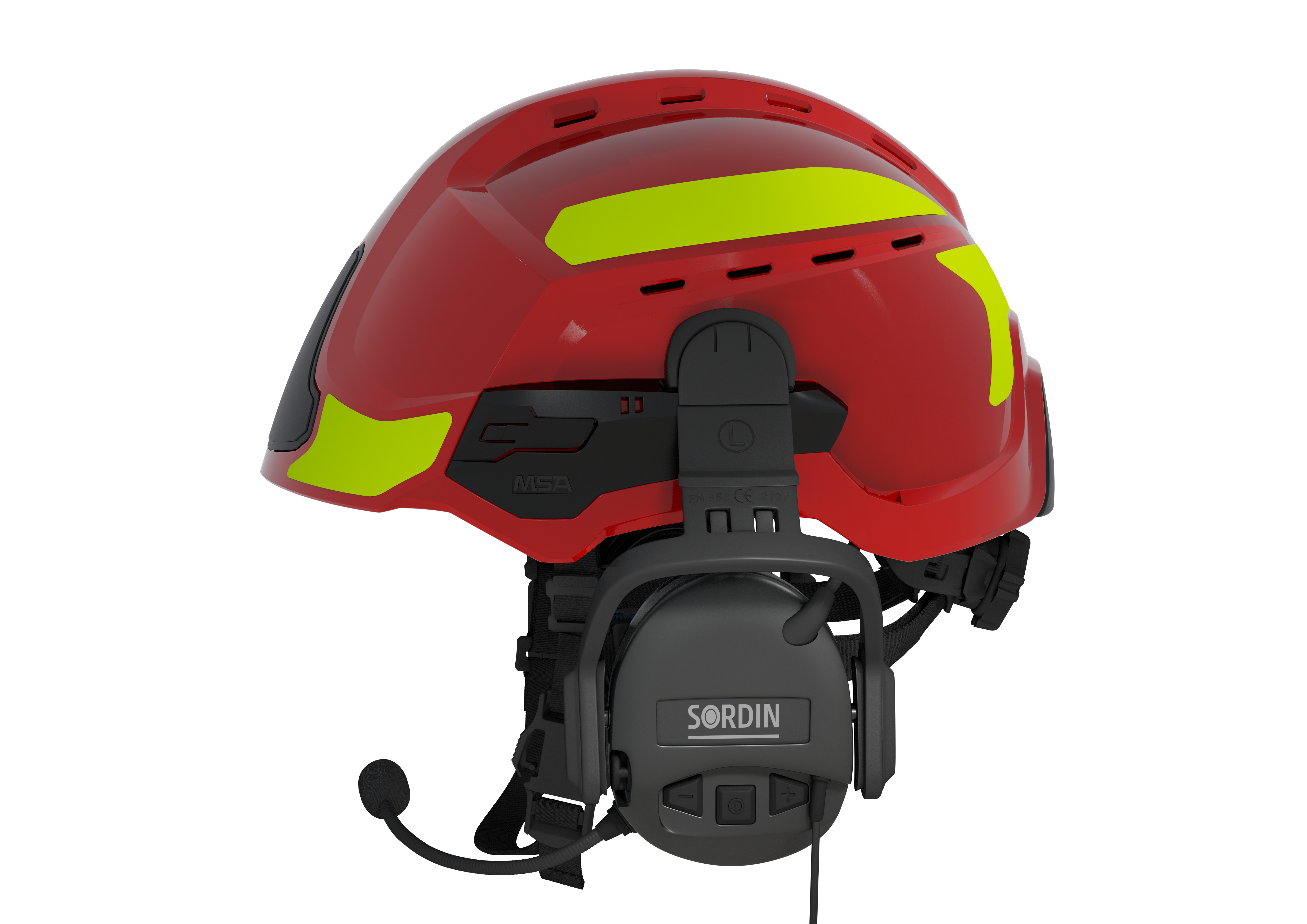 1-ISJ- GALLET F2XR helmet: Integrated accessories for hearing and communication protection