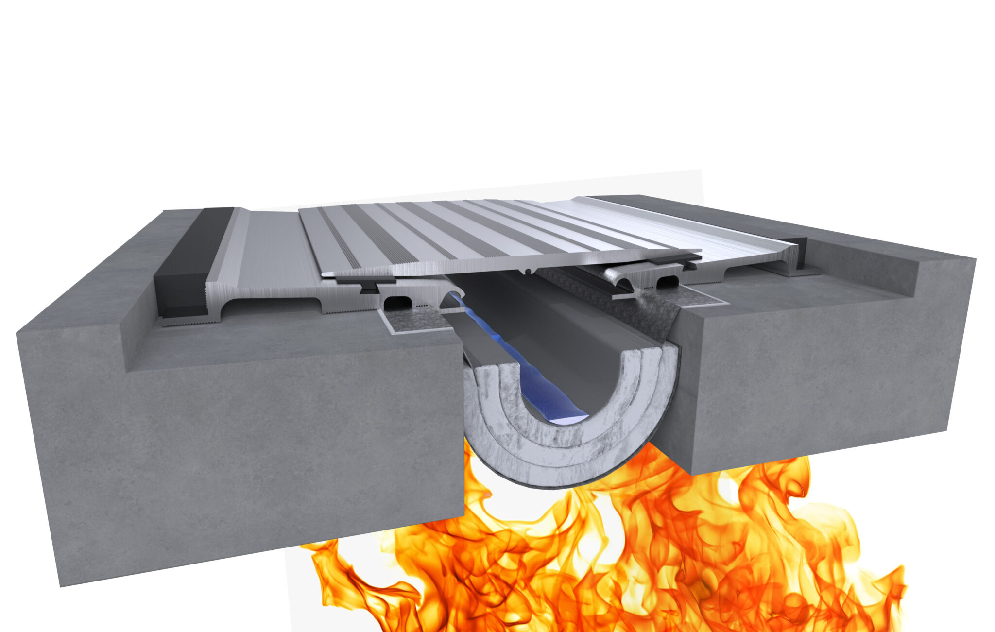 3-ISJ- The fire barrier from Inpro that is slowing the spread of fire