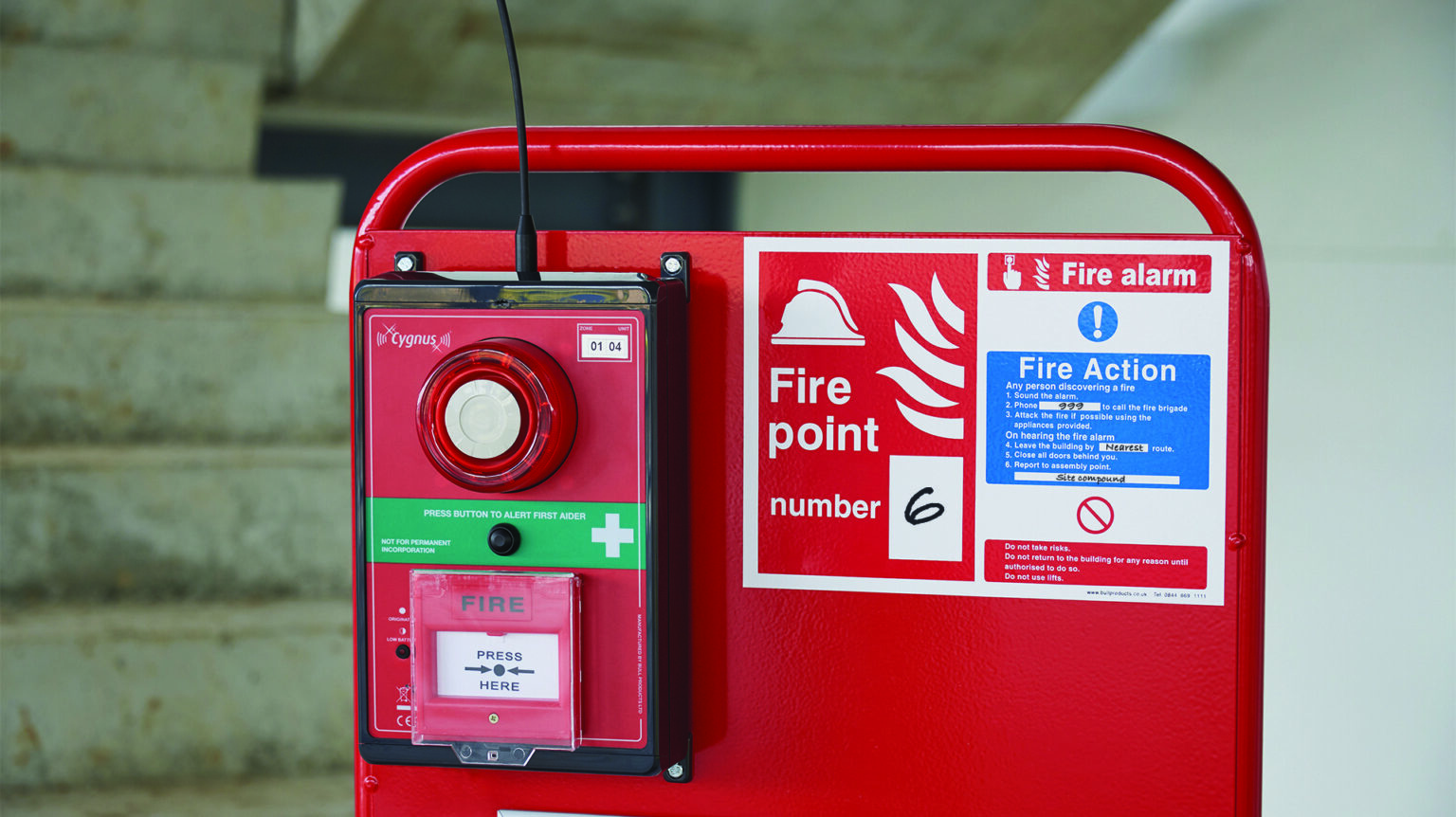 Your first aid and fire alarm site solution