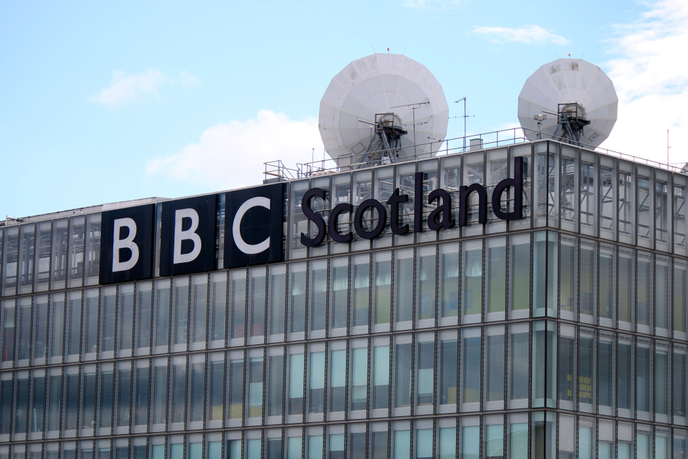 August,2017,-,Glasgow:,The,Logo,Of,The,"bbc,Scotland"