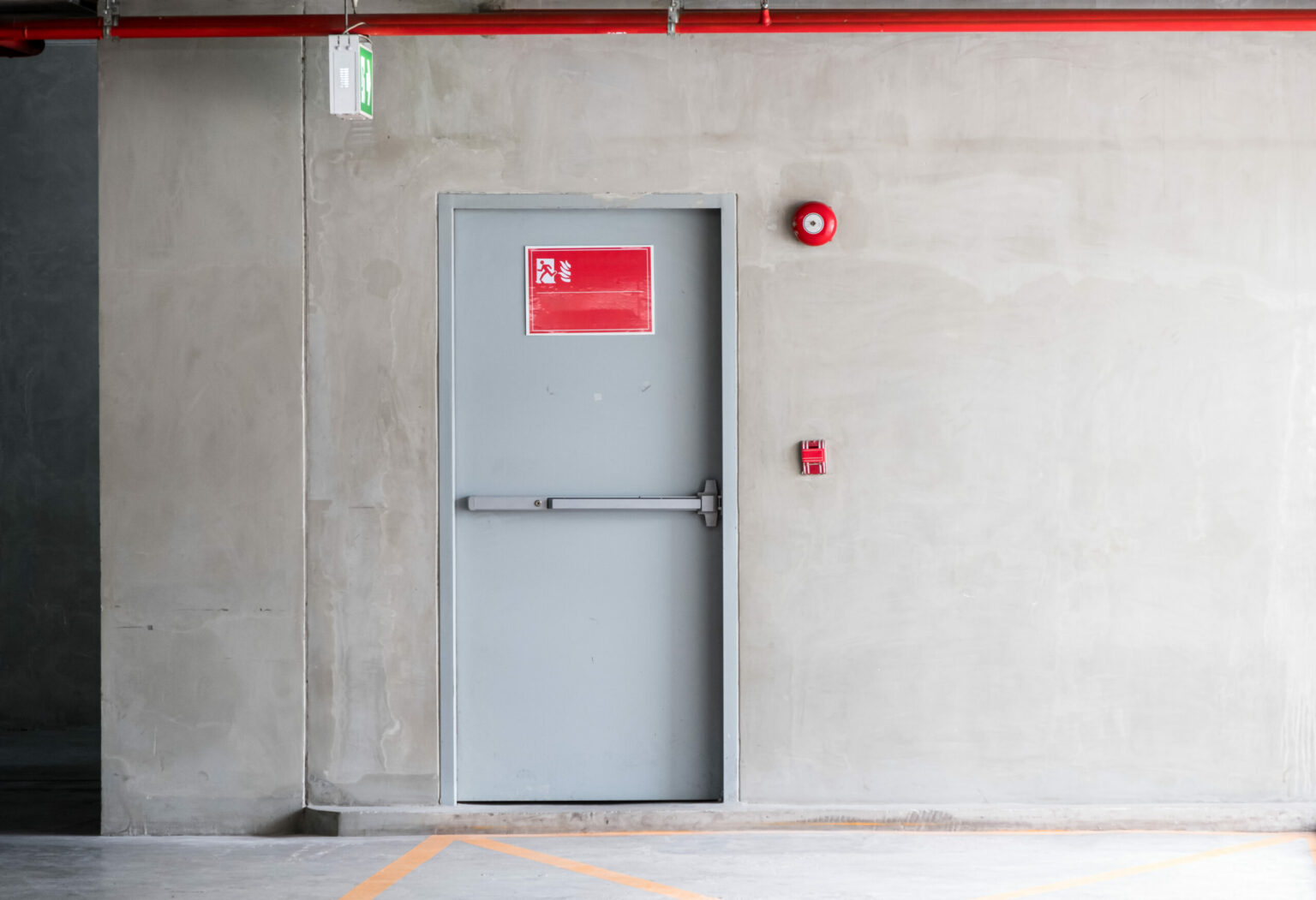 Fire,Exit,Door,For,Emergency,Case,Of,The,Parking,Building
