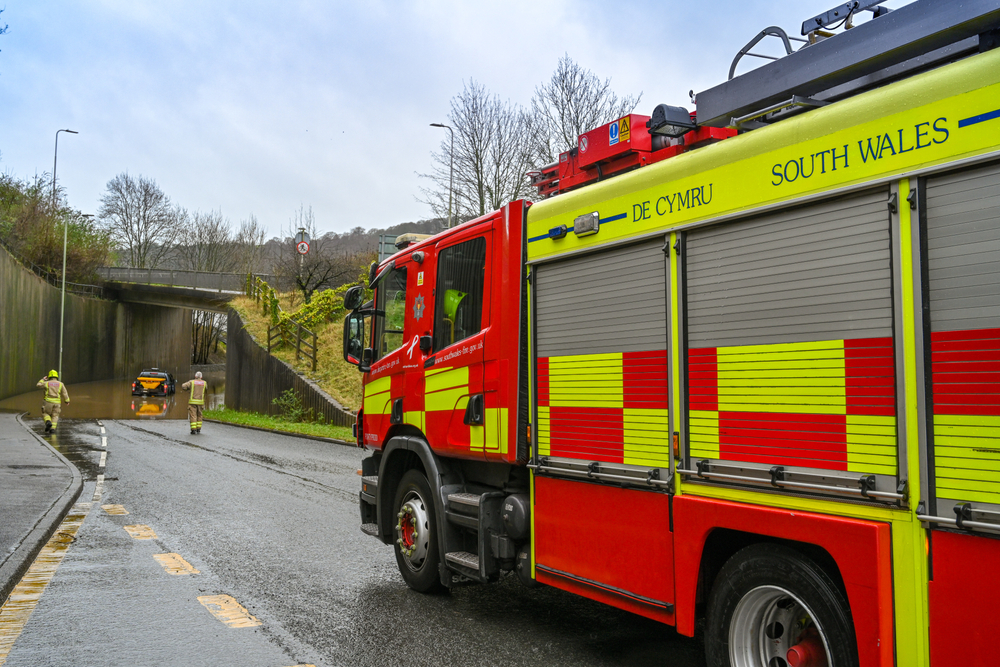 Treforest,,Wales,-,February,2020:,Fire,Tender,Called,Out,To