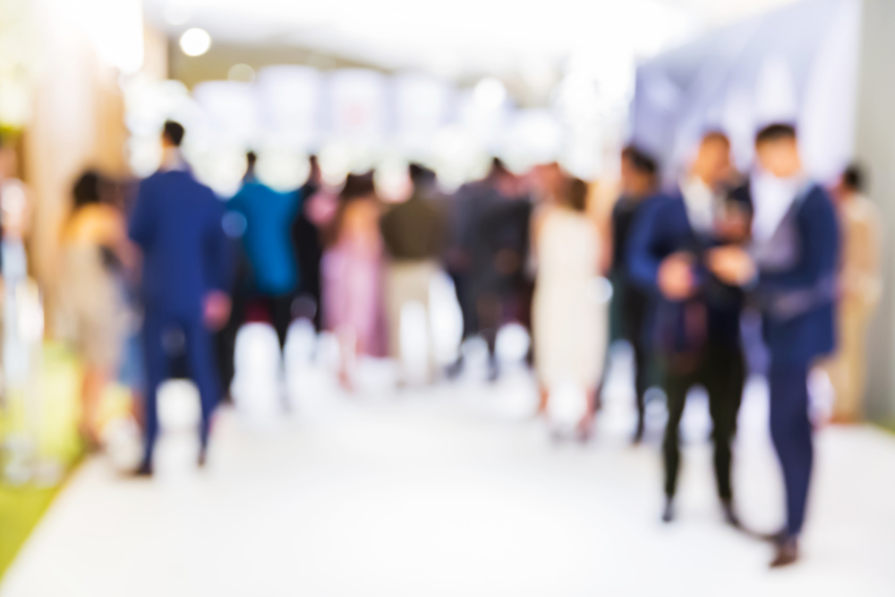 Abstract,Blur,People,Stand,In,Press,Conference,Event,Or,Celebration