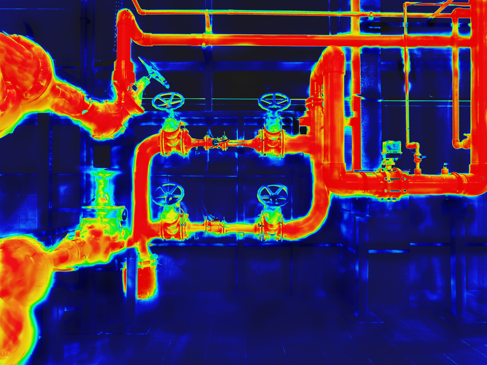 Thermogram,Imaging,Of,The,Engineering,System.,Colorful