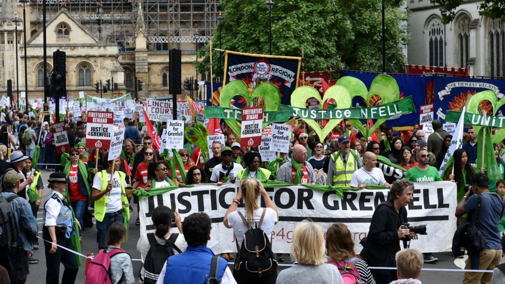 Justice for Grenfell Tower march