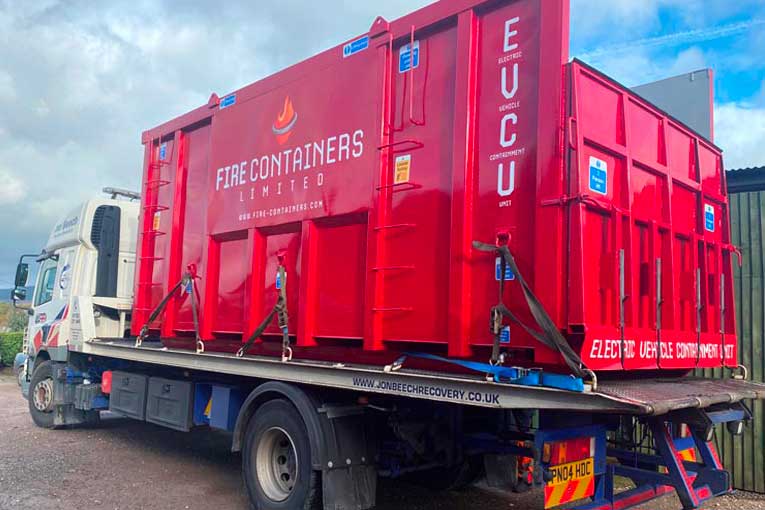 Electric Car Fire Container
