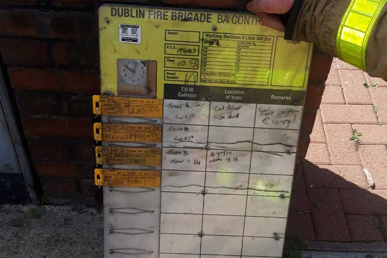 BA Entry Board firefighting equipment