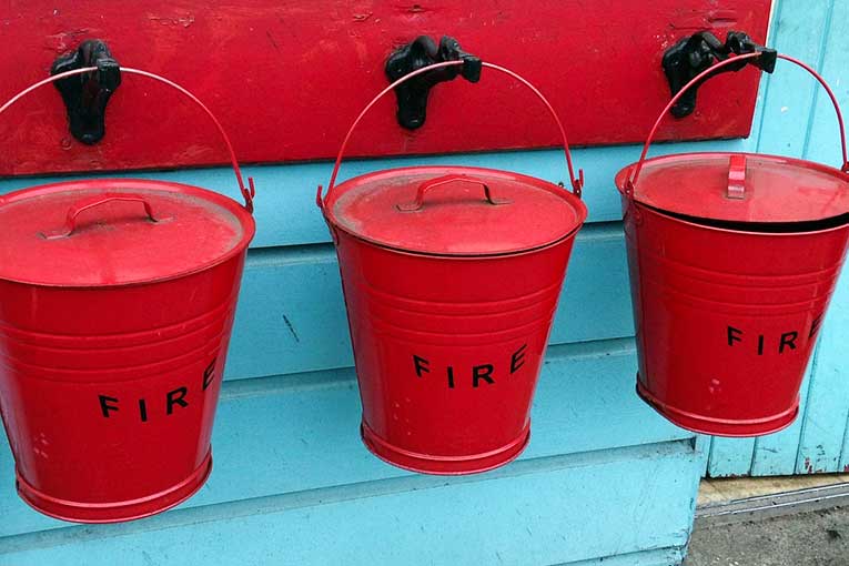 fire buckets firefighting equipment