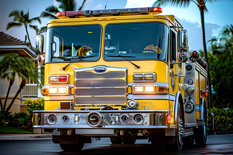 yellow firetruck