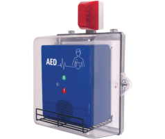 The AED Protective Cabinets from Safety Technology International allow AED units to remain protected but still highly visible in the event of an emergency.