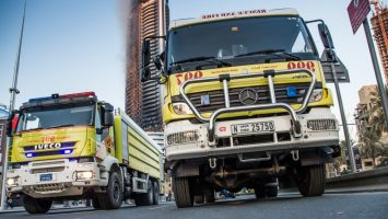 Dubai fire truck engine brigade 413996308
