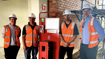 James Pecz (right) global business development manager at Ramtech with PACT and Site Sentry on site