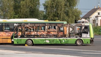 burned out bus