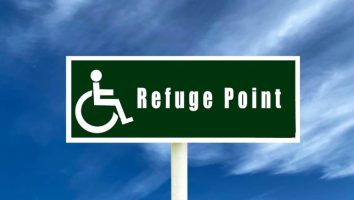 disability refuge point sign