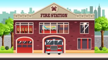 fire station firehouse drawing
