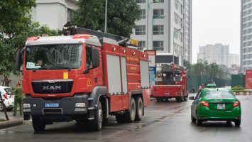 fire truck in hanoi vietnam