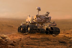 Mars,Rover,Exploring,Surface,Of,Mars.,Image,Of,Automated,Robotic