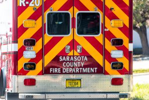 Sarasota,,Usa,-,April,28,,2018:,Truck,Vehicle,Firetruck,With
