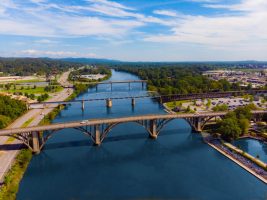 Gadsden,Alabama,Bridges,Over,Coosa,River