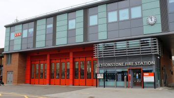 Leytonstone,,London,-,22nd,February,2021:,Leytonstone,Fire,Station,On