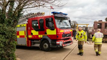Woodbridge,Suffolk,Uk,April,05,2022:,A,Volvo,Modern,Fire