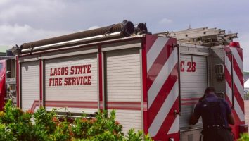 A,Lagos,State,Fire,Service,Emergency,Truck,Spotted,At,Tafawa