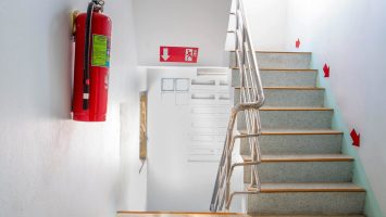Stairwell,Fire,Escape,In,A,Modern,Building.