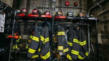 New,York,Firefighters,Work,Tool,And,Clothing,In,The,Fire